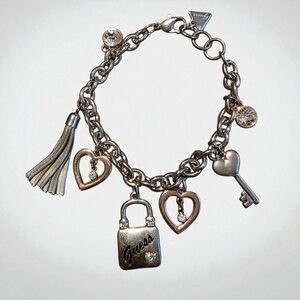 Guess Gold and Silver Charm Bracelet